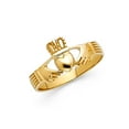 thumbnail image 1 of FB Jewels 14K Yellow Gold Ladies Celtic Claddagh Friendship Ring Size 8.5, 1 of 1