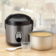 Aroma 4-Cup Cool-Touch Rice Cooker, Stainless Steel