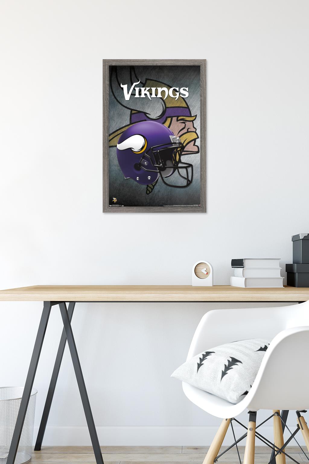 NFL Minnesota Vikings - Helmet 16 Wall Poster, 14.725" x 22.375", Framed