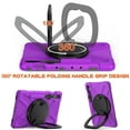 thumbnail image 5 of for Samsung Galaxy Tab S9 11.0" 2023, Rugged Kids Friendly Silicone Case with Folding Stand / Handle Grip Pencil Holder with Shoulder Strap for Tab S9 FE 10.9" 2023 - Purple, 5 of 12