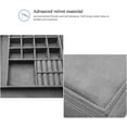 thumbnail image 5 of ProCase Jewelry Box Organizer for Women Girls, Two Layer Jewelry Display Storage Holder Case for Necklace Earrings Bracelets Rings Watches, Ideal Gift Choice -Grey, 5 of 7