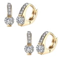 thumbnail image 1 of Aretes Prácticos Zirconia1 2 Pzas Aretes Redondos/Zirconia Color Oro Metal., 1 of 2