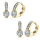 thumbnail image 1 of Aretes Prácticos Zirconia1 2 Pzas Aretes Redondos/Zirconia Color Oro Metal., 1 of 2