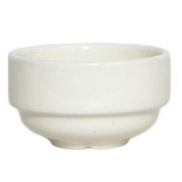 Tuxton China Coupe à Soupe Empilable Coquille d'Uf 8 oz avec Poignée - Lot de 24