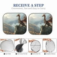thumbnail image 6 of Haiem Autumn Dragon Mountain View Car Windshield Sun Shade (2 Pieces) Foldable Windshield Sun Shade Car Accessories for Truck SUV Pickup-Large, 6 of 7