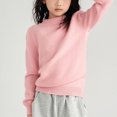 thumbnail image 5 of TFEOQRY Children Boys And Girls Pullover shirt tops Casual Solid Color Thick T-shirt Base Shirt Long Sleeved Round Neck Top, 5 of 7