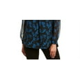 thumbnail image 3 of Anne Klein Women's Sheer Dot-Print Blouse Black Size XL, 3 of 3