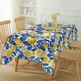 thumbnail image 4 of Summer Tablecloth 60" x 84" Rectangle, Lemon Leaves Table Cloths Spill-Proof Stain Resistant Wrinkle Free Table Cover for Dining, Party, Picnic, 4 of 7