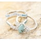 thumbnail image 2 of Moda 3 UNIDS Conjunto de Anillo de Diamante Turquesa Natural Diamante de Piedras Preciosas Naturales Conjunto de 3 Piezas Anillo Joyería de Moda Simple Accesorios Populares Tamaño-8, 2 of 4