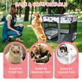 thumbnail image 6 of Luxvie Extra Large Pet Playpen, Foldable Dog Cat Playpens Cat Cage Exercise Kennel Tent, Dog Kennel With Removable Shade Cover, Dog Crate Indoor Outdoor Travel Camping Use, Gray, 6 of 7