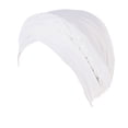thumbnail image 1 of ZLight Turban Breathable Assorted Colors Single Layer Elastic Comfortable Polyester Head Scarf Wraps Hair Bonnet for Women White Standard 1Set, 1 of 6