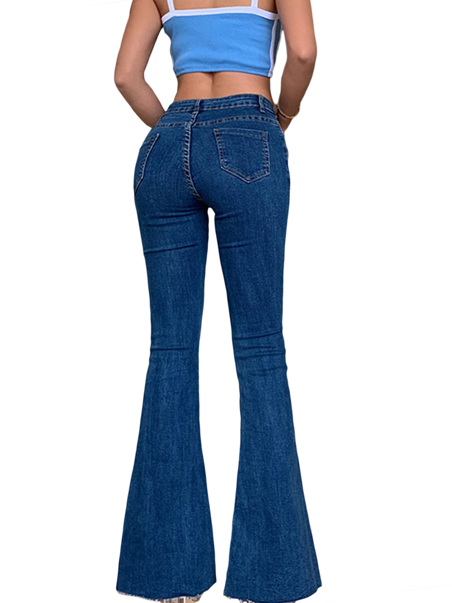 Flare Jeans Pants Women Vintage Denim Ladies Jeans – Bennys Beauty World