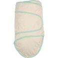 thumbnail image 1 of Beige With Green Trim Baby Swaddle Blanket, 1 of 1