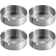 thumbnail image 1 of Paquete de 4 ceniceros de acero inoxidable, cenicero a prueba de viento de 10 cm de diámetro para mesa moderna con base para interior, exterior, oficina en casa, 1 of 5