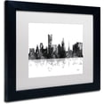 thumbnail image 2 of Trademark Fine Art "Providence RI Skyline BG-1" Canvas Art by Marlene Watson, White Matte, Black Frame, 2 of 4