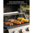 thumbnail image 4 of Gas Grill, 4-Burner Propane Gas Grill with Two Shelves, Lid, Wheels and Bottle Opener , Stainless Steel, 4 of 8
