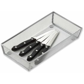 Tidy Living Mesh Storage Tray Steel Mesh Basket Organizer