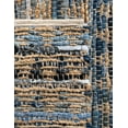 thumbnail image 3 of Unique Loom Chindi Jute Collection Area Rug (2' 2" x 6' 1" Runner Navy Blue/Natural), 3 of 6