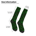 thumbnail image 5 of Daiia Sports Socks Green Bright Web with Spiders Printed Novelty Crew Socks for Men Women Knee High Socks Cotton Socks Soft & Breathable Support Unisex Socks, 5 of 9
