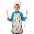 thumbnail image 2 of Beige Christmas Tree Pattern Kids Aprons for Girls and Boys,Adjustable Neck Strap Toddler Aprons for Kids Cooking Baking, 2 of 7