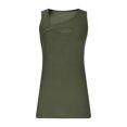 thumbnail image 4 of AherBiu Going out Tops for Women Cutout Neck Sleeveless Summer Tank Top Stretch Slim Fitted Camisole, 4 of 6
