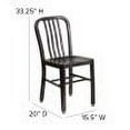 thumbnail image 6 of Flash Furniture Gael Commercial Grade Black-Antique Gold Metal Indoor-Outdoor Chair, 6 of 12