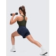 thumbnail image 4 of CRZ YOGA Butterluxe Racerback Sports Bras for Women Padded Y-Back Longline Workout Yoga Tops, 4 of 5