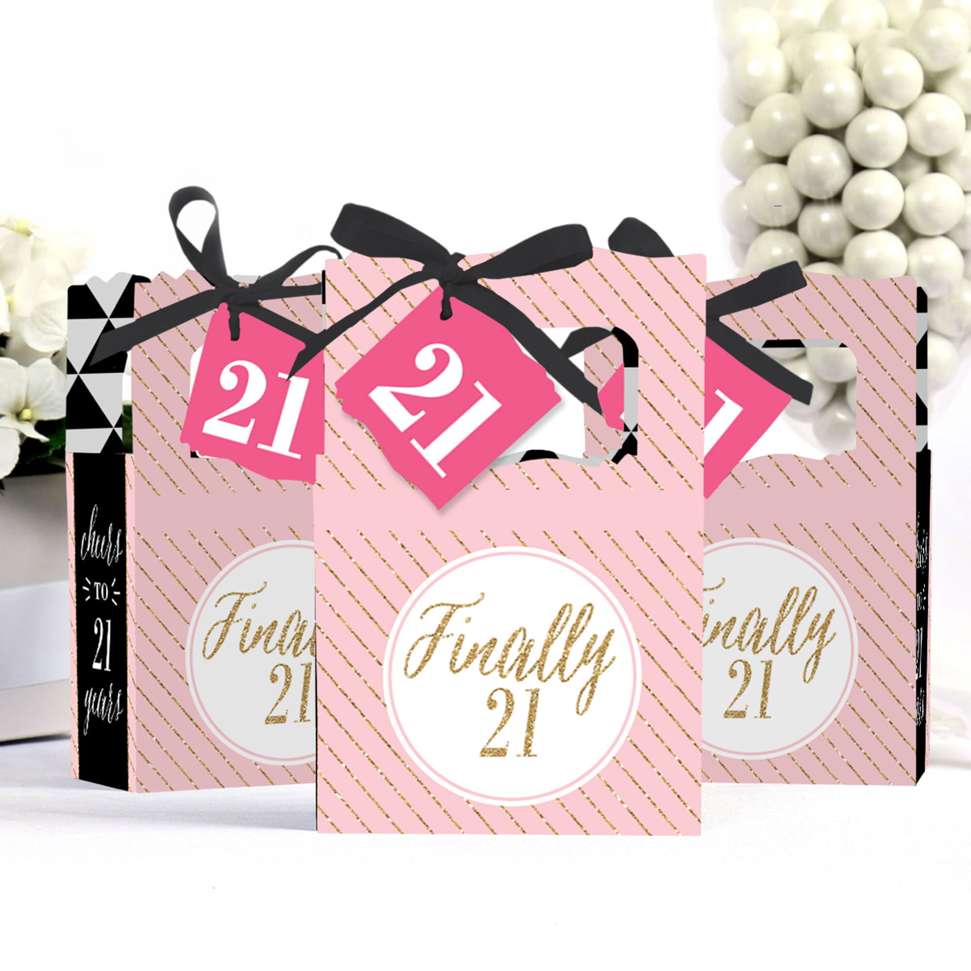 Big Dot of Happiness Finally 21 - 21st Birthday - DIY Party Supplies -  Birthday Party DIY Wrapper Favors & Decorations - Set of 15