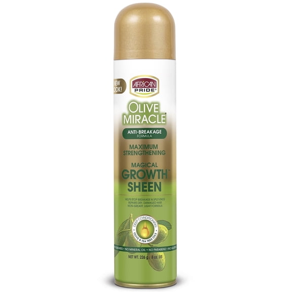 African Pride Olive Miracle Growth Sheen Spray, 8 Oz