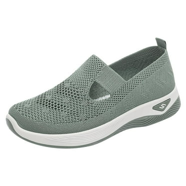 BinBiL Women's New Large Size Casual Mesh Slip-on Women's Shoes Soft Sole Breathable Fashion Mother Shoes