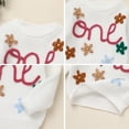 thumbnail image 5 of IDOPIP Baby Girls Boys Fall Winter Outfit Embroidery Knitted Pullover Sweaters 1st Birthday Party Clothes, 5 of 7