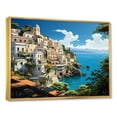 thumbnail image 3 of Designart "Coastal Dream Capri, Italy Landscape III" Oversized Landscapes Framed Wall Art - Global Blue Landscape Italy Bedroom Framed Canvas Wall Art, 3 of 7