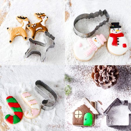 Christmas cookie decorating farmhouse tray 16 Pcs Christmas Cookie Cutters, Hibery Holiday Cookie Cutters