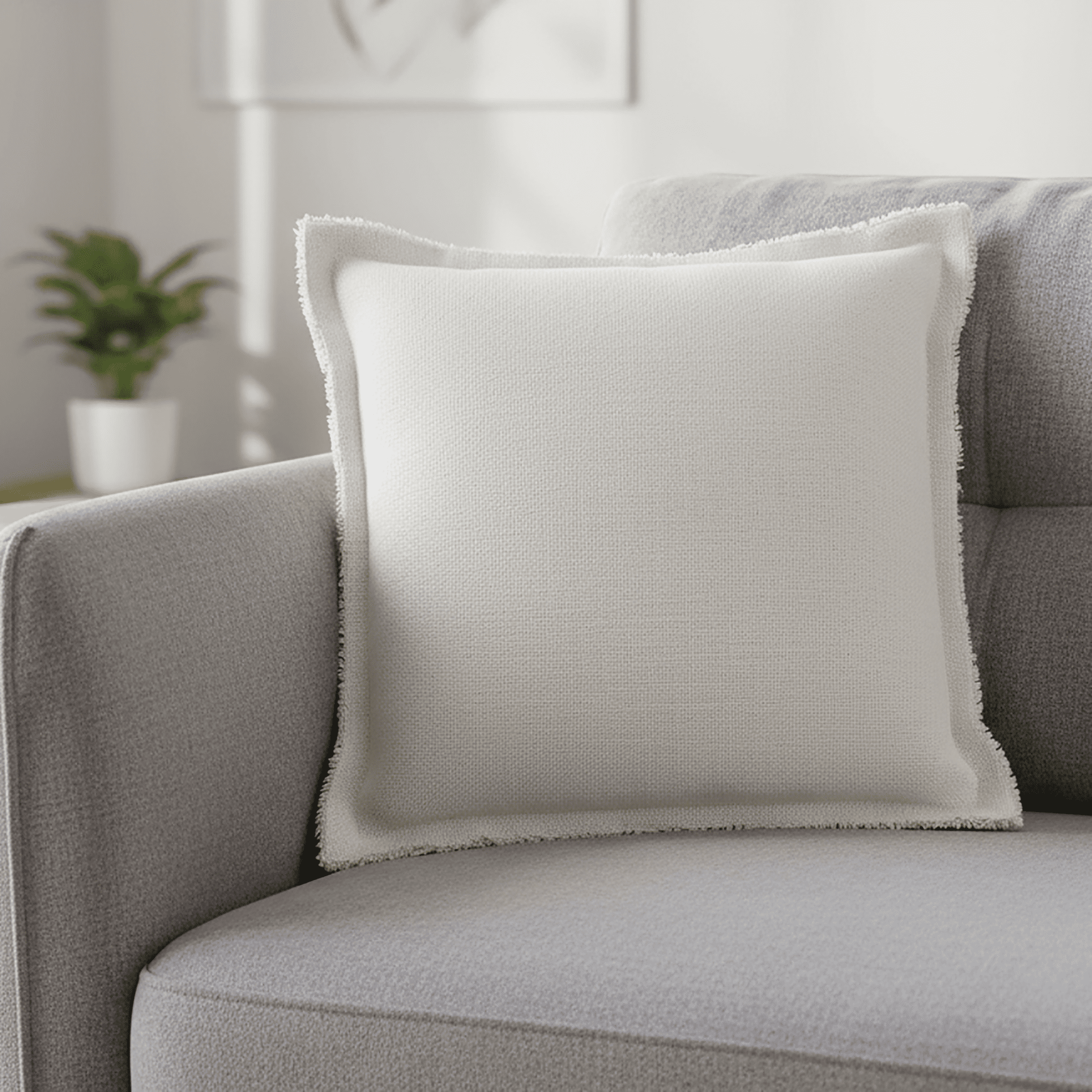 Better Homes & Gardens 24" x 24" Blake Bi-Flange Throw Pillow Cover, Vanilla Dream