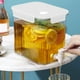 thumbnail image 1 of Dispensador de bebidas de plástico transparente con grifo para nevera, jarra de agua fría de 3,5 l para té helado, limonada y bebidas para fiestas, tapa con cierre y jarra antigoteo., 1 of 6