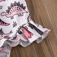 thumbnail image 5 of Baby Girls Cartoon Dinosaur Swimwear, Kids Summer Ruffle Sleeveless One Piece Beachwear 1-5 Years, 5 of 8
