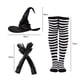 thumbnail image 5 of Conjunto de disfraz de Halloween perfecl sombrero de mago guantes calcetines altos Negro, 5 of 5