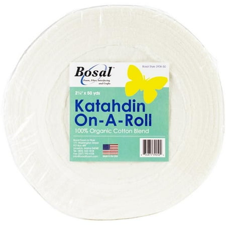 UPC: 0834875390504 | Bosal Katahdin On-A-Roll 100% Organic Cotton Batting-2.25 X50Yd