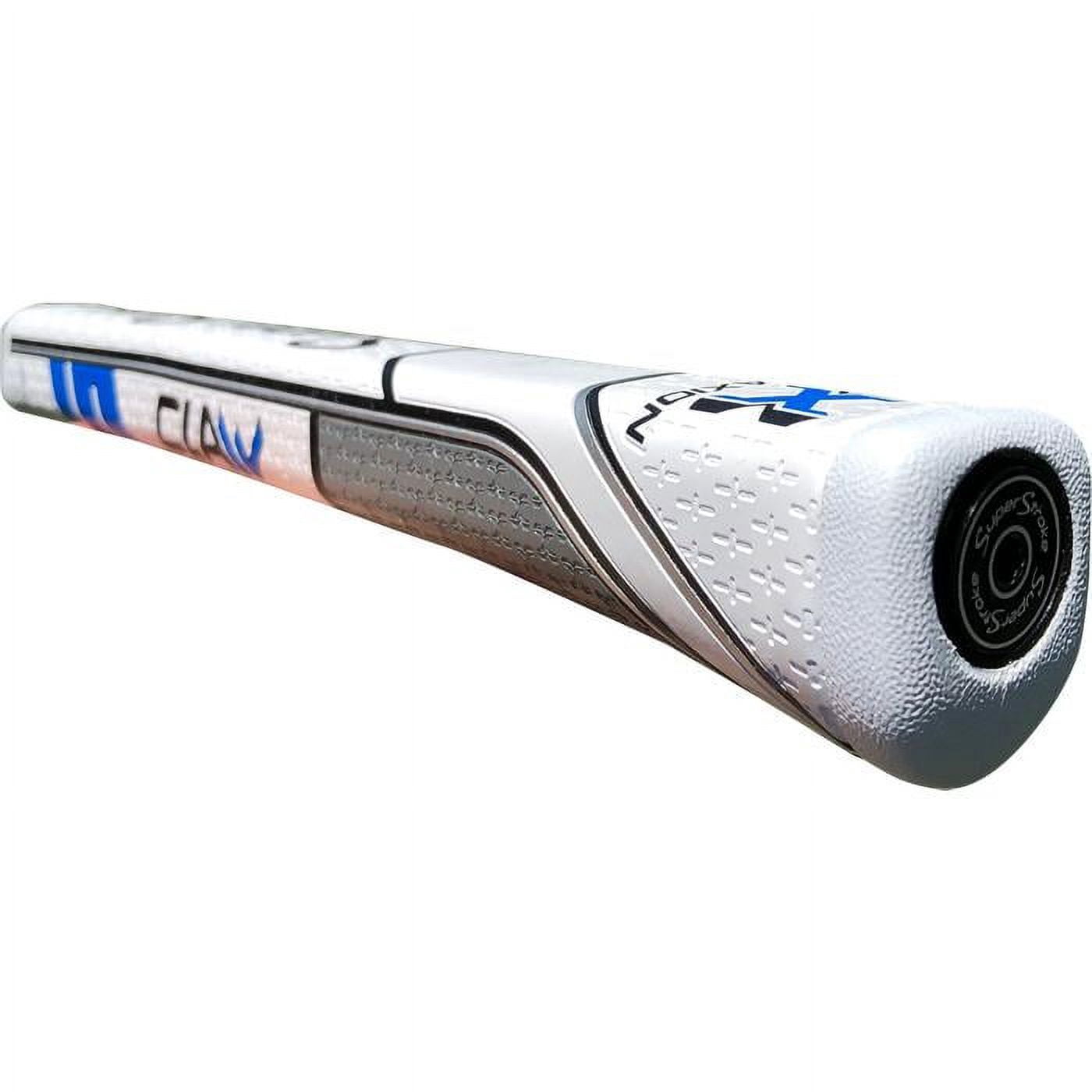 SuperStroke Traxion Claw® Golf Putter Grip, White/Red (Claw® 1.0) | Advanced Surface Texture that Improves Feedback and Tack | Minimize Grip Pressure with a Unique Parallel Design | Tech-Port