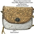 thumbnail image 4 of Urbalabs Western Crossbody Purse Genuine CowHair Cork Flap Leather Handbag Tote Bag Women Zipper Hand Stitched (Tan), 4 of 7