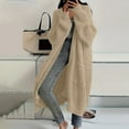 thumbnail image 2 of WTOBBY Women's Solid Color Long Sleeve Knitted Cardigan, Knee Length Lazy Trend Jacket, Medium Long Hair Style,Complexion XL, 2 of 4