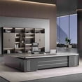 thumbnail image 2 of Mobile Study Office Desks Computer Drawers Reception Luxury Office Desks Conference Standing Scrivania Con Cassetti Furnitures My Lux Decor Round, 2 of 7