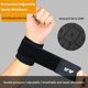 thumbnail image 3 of Muñequera de baloncesto de goma de nailon, pulseras suaves ajustables transpirables, banda de mano, banda para el sudor para Fitness en negro, azul, morado y rojo, 3 of 5