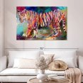 thumbnail image 2 of Elephant Stock Royal Bengal Tiger Wall Art - Horizontal Canvas Wall Art - Living Room Wall Decor - Animal Canvas - Orange And Purple Decor By Richard Wallich - 48" x 32", 2 of 8