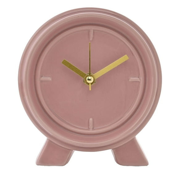 Interval Horloge de Manteau en Céramique - Argile Rose