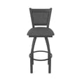 thumbnail image 5 of 870 Hadleigh 30" Swivel Bar Stool with Pewter Finish and Graph Coal Seat and Back, 5 of 5