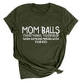 thumbnail image 1 of Camiseta de manga corta con estampado de letras y cuello redondo suelto a la moda de verano para mujer Pompotops  hfajkhk133916, 1 of 4