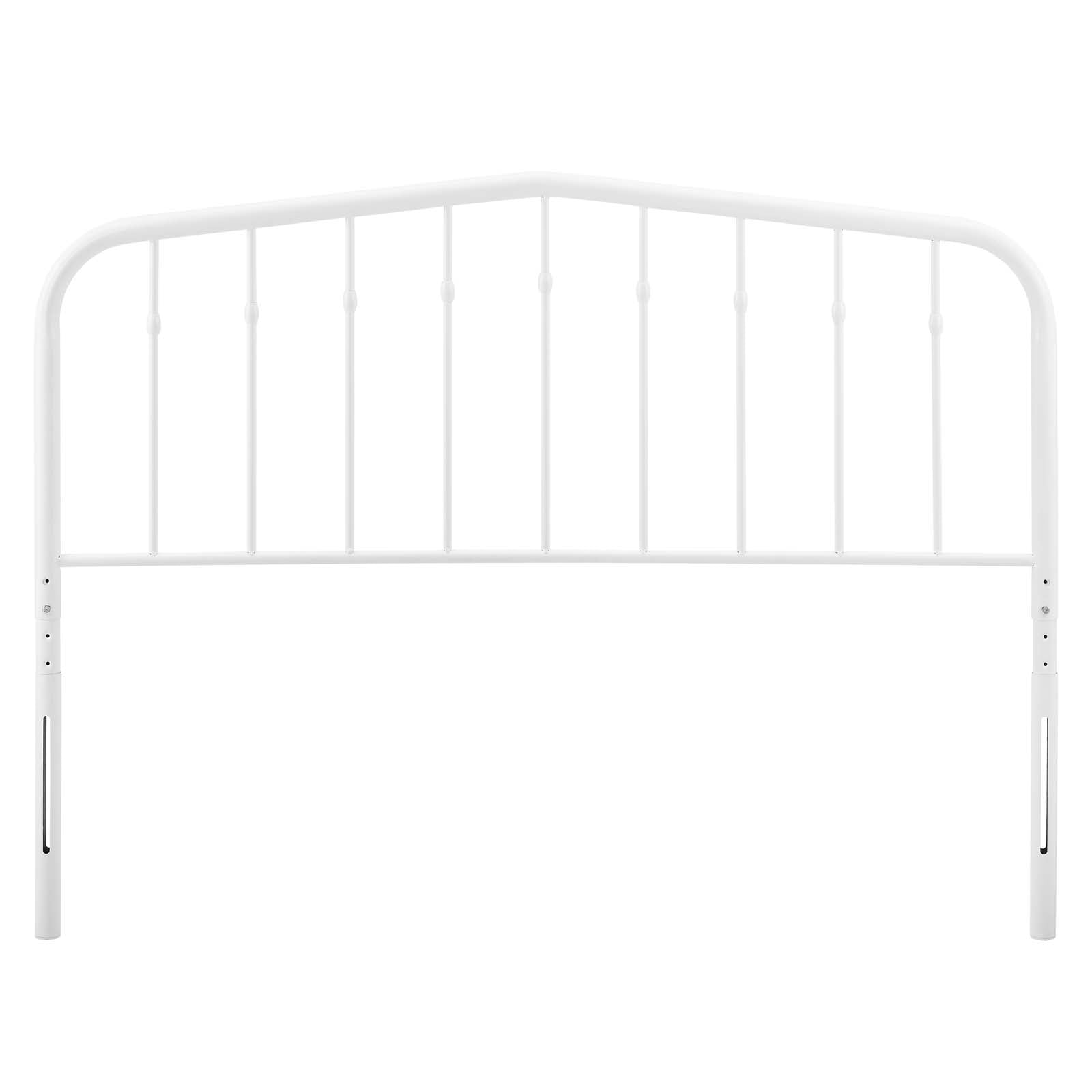 Headboard, Queen Size, Metal, White, Modern Contemporary Urban Design, Bedroom Master Guest Suite