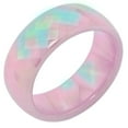 thumbnail image 2 of Ceramic Pink Faceted 7.5mm Awareness Ring Size 7, 2 of 6