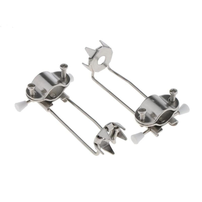 2Pcs Walking Stick Ice Grip Snow Easy fit Adjustable 5 Prong Crutches Clips
